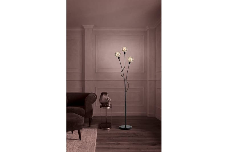 Gulvlampe Eglo Creppo Gull/Svart - Belysning - Innendørsbelysning & Lamper - Soveromslampe