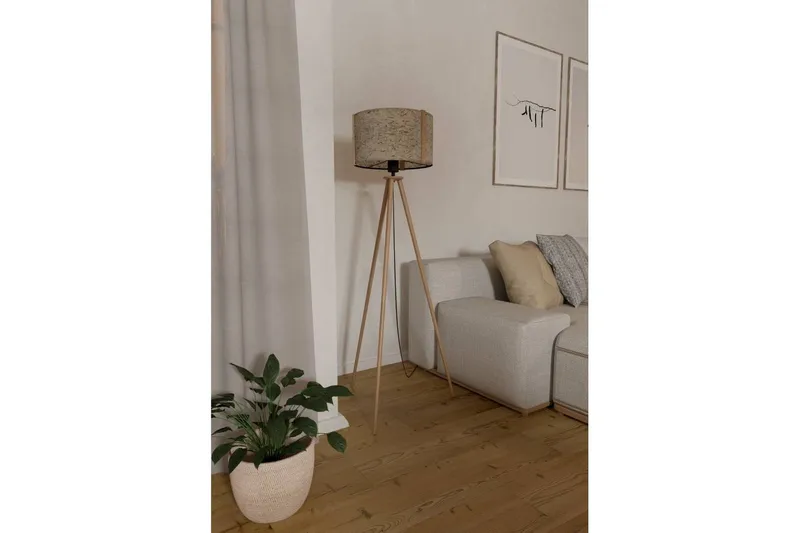 Gulvlampe Eglo Hontongas Brun - Belysning - Innendørsbelysning & Lamper - Soveromslampe