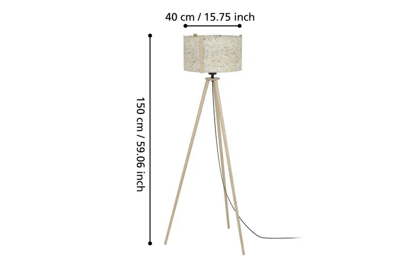 Gulvlampe Eglo Hontongas Brun - Belysning - Innendørsbelysning & Lamper - Soveromslampe