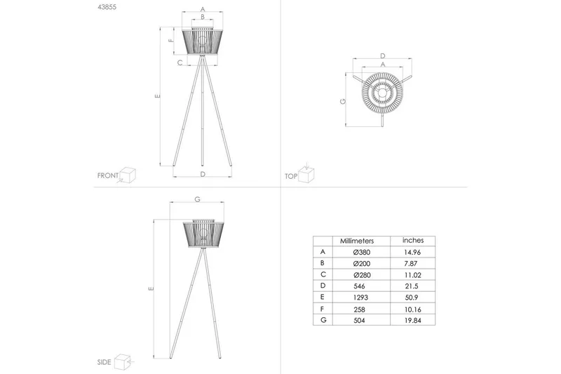 Gulvlampe Eglo Hykeham - Svart - Belysning - Innendørsbelysning & Lamper - Soveromslampe