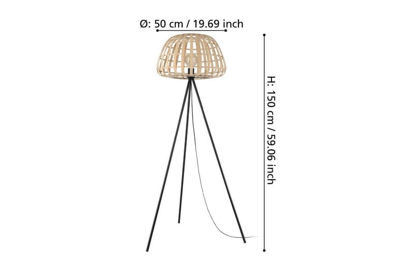 Gulvlampe Eglo Montezuelo Tre - Belysning - Innendørsbelysning & Lamper - Soveromslampe