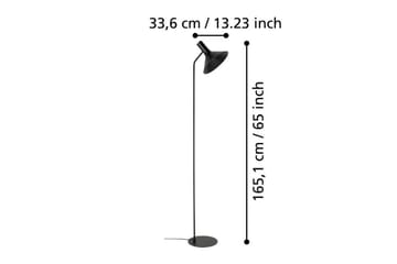 Gulvlampe Eglo Morescana Svart - Belysning - Innendørsbelysning & Lamper - Soveromslampe