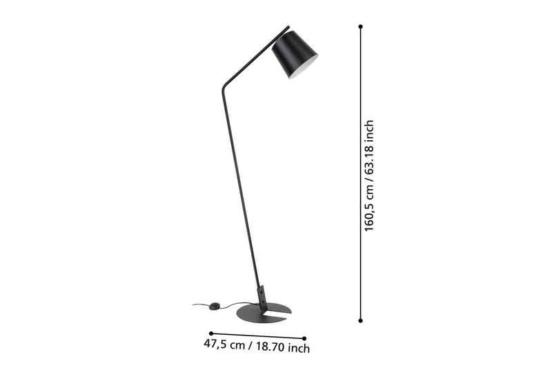 Gulvlampe Eglo Oneda - Svart/Hvit - Belysning - Innendørsbelysning & Lamper - Soveromslampe