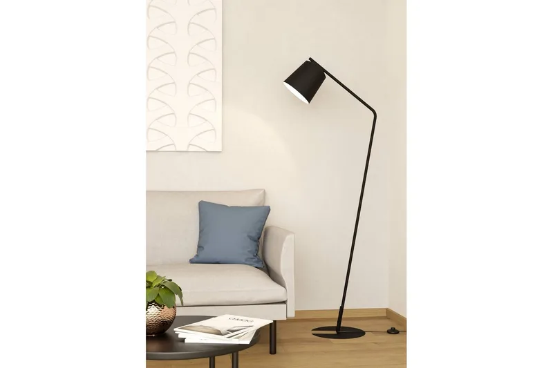 Gulvlampe Eglo Oneda - Svart/Hvit - Belysning - Innendørsbelysning & Lamper - Soveromslampe