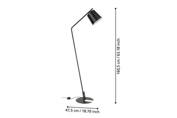 Gulvlampe Eglo Oneda - Svart/Hvit - Belysning - Innendørsbelysning & Lamper - Soveromslampe