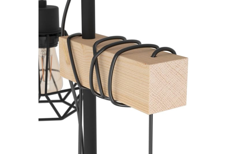 Gulvlampe Eglo Townshend 5 med 2 Lamper - Svart/Brun - Belysning - Innendørsbelysning & Lamper - Soveromslampe