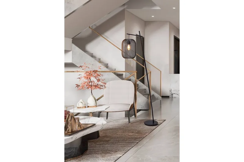 Gulvlampe Eglo Wrington - Svart - Belysning - Innendørsbelysning & Lamper - Soveromslampe