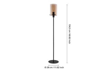 Gulvlampe Eglo Polverara Svart/Amber - Belysning - Innendørsbelysning & Lamper - Soveromslampe