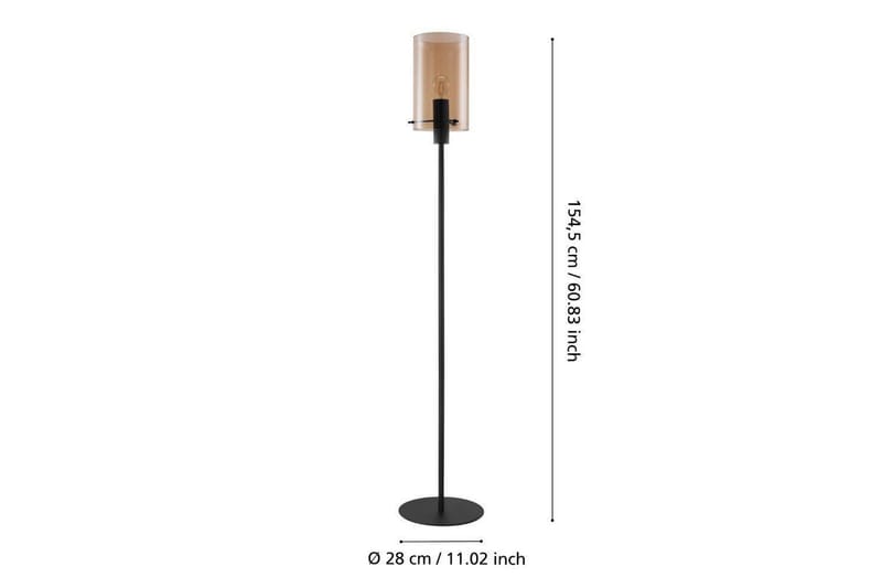 Gulvlampe Eglo Polverara Svart/Amber - Belysning - Innendørsbelysning & Lamper - Soveromslampe