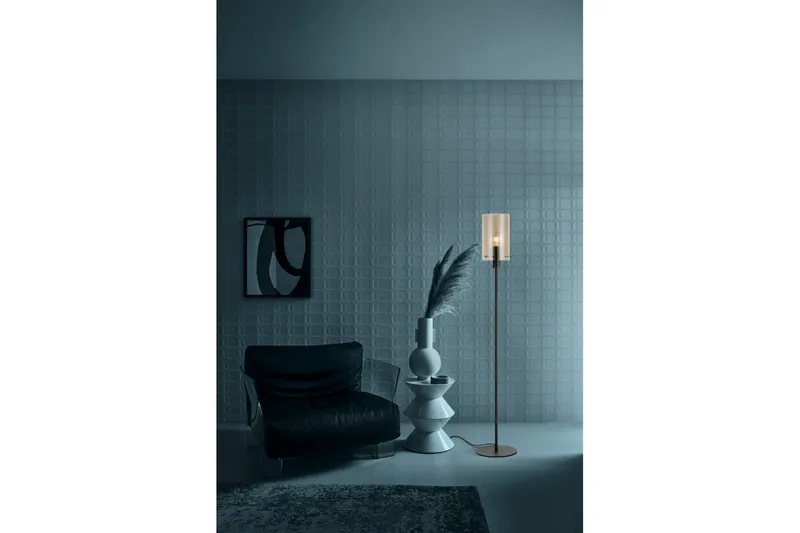 Gulvlampe Eglo Polverara Svart/Amber - Belysning - Innendørsbelysning & Lamper - Soveromslampe