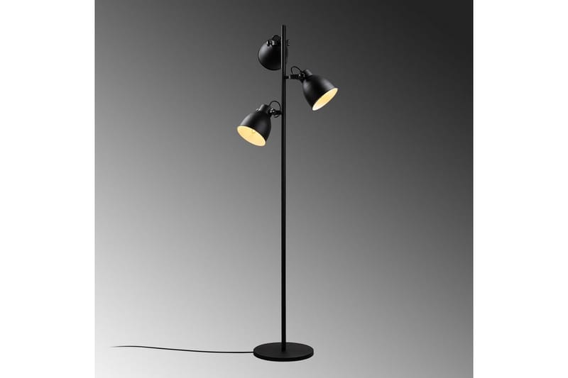 Gulvlampe Elber Svart - Svart - Belysning - Innendørsbelysning & Lamper - Soveromslampe