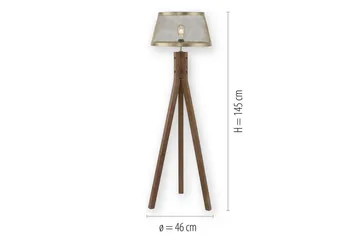 Gulvlampe Frederik - 46x145x46 cm - Belysning - Innendørsbelysning & Lamper - Soveromslampe