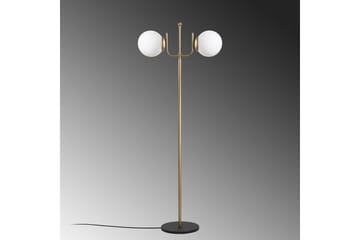 Gulvlampe Gevir Gull - Gull - Belysning - Innendørsbelysning & Lamper - Gulvlampe - Toarmet gulvlampe