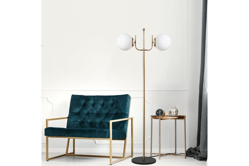 Gulvlampe Gevir Gull - Gull - Belysning - Innendørsbelysning & Lamper - Soveromslampe