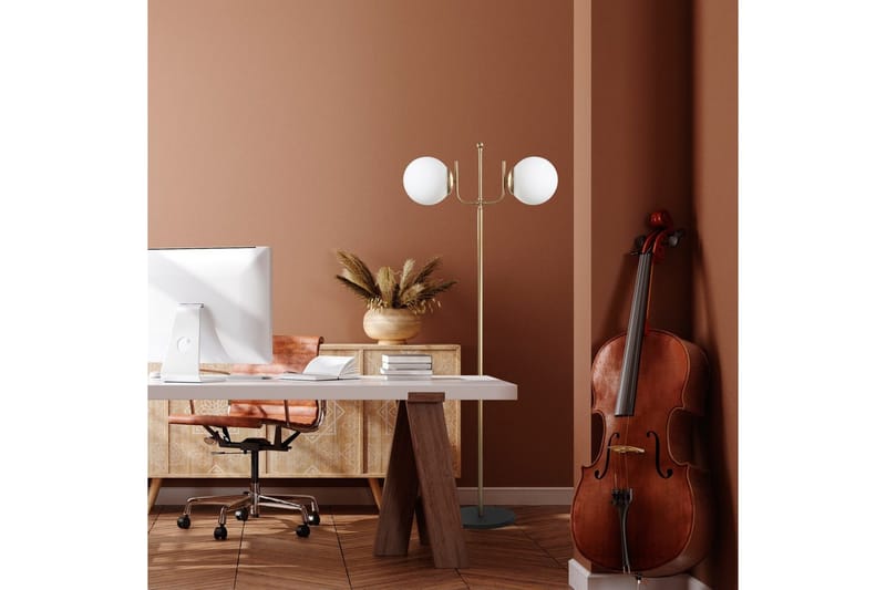 Gulvlampe Gevir Gull - Gull - Belysning - Innendørsbelysning & Lamper - Soveromslampe