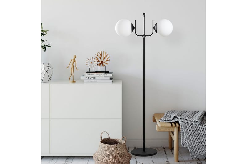 Gulvlampe Gevir Svart - Svart - Belysning - Innendørsbelysning & Lamper - Soveromslampe