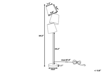 Grande Gulvlampe 164 cm - Svart - Belysning - Innendørsbelysning & Lamper - Gulvlampe - Trearmet gulvlampe