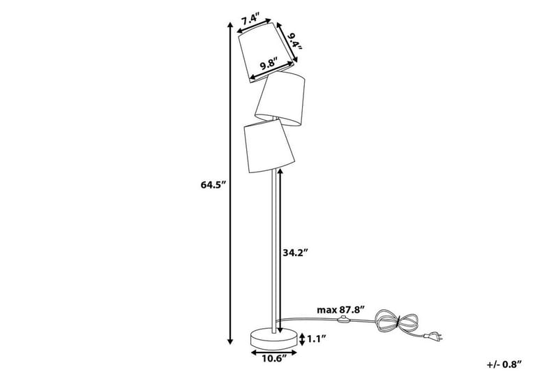 Grande Gulvlampe 164 cm - Svart - Belysning - Innendørsbelysning & Lamper - Gulvlampe