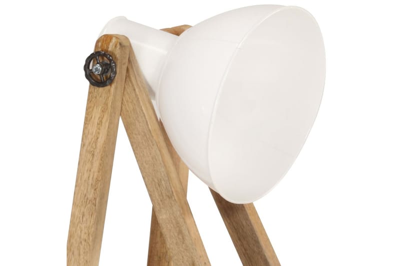 Gulvlampe hvit E27 heltre mango - Hvit - Belysning - Innendørsbelysning & Lamper - Gulvlampe