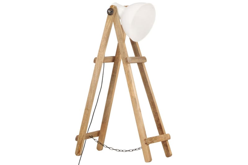 Gulvlampe hvit E27 heltre mango - Hvit - Belysning - Innendørsbelysning & Lamper - Gulvlampe