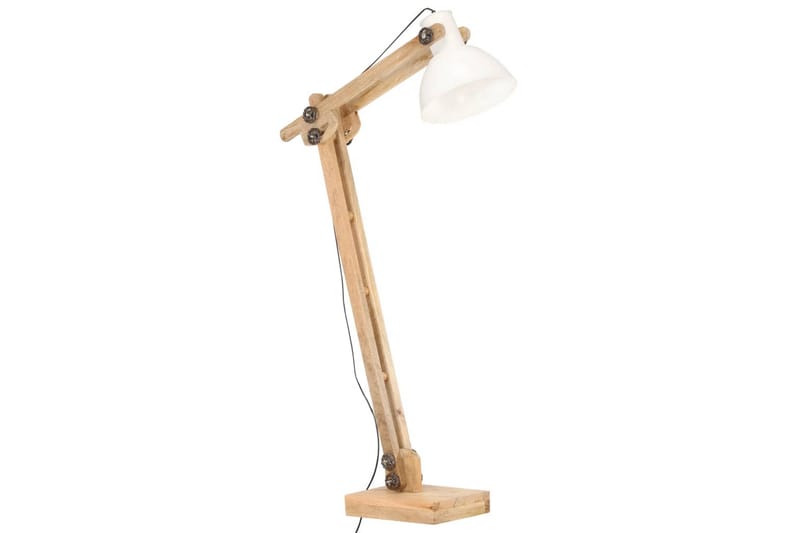 Gulvlampe hvit heltre mango E27 - Hvit - Soveromslampe - Stuelampe - Gulvlampe