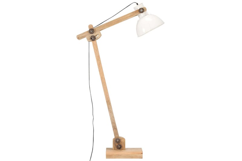 Gulvlampe hvit heltre mango E27 - Hvit - Soveromslampe - Stuelampe - Gulvlampe