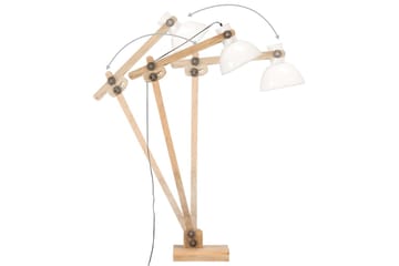 Gulvlampe hvit heltre mango E27 - Hvit - Belysning - Innendørsbelysning & Lamper - Gulvlampe