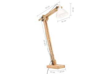 Gulvlampe hvit heltre mango E27 - Hvit - Belysning - Innendørsbelysning & Lamper - Gulvlampe