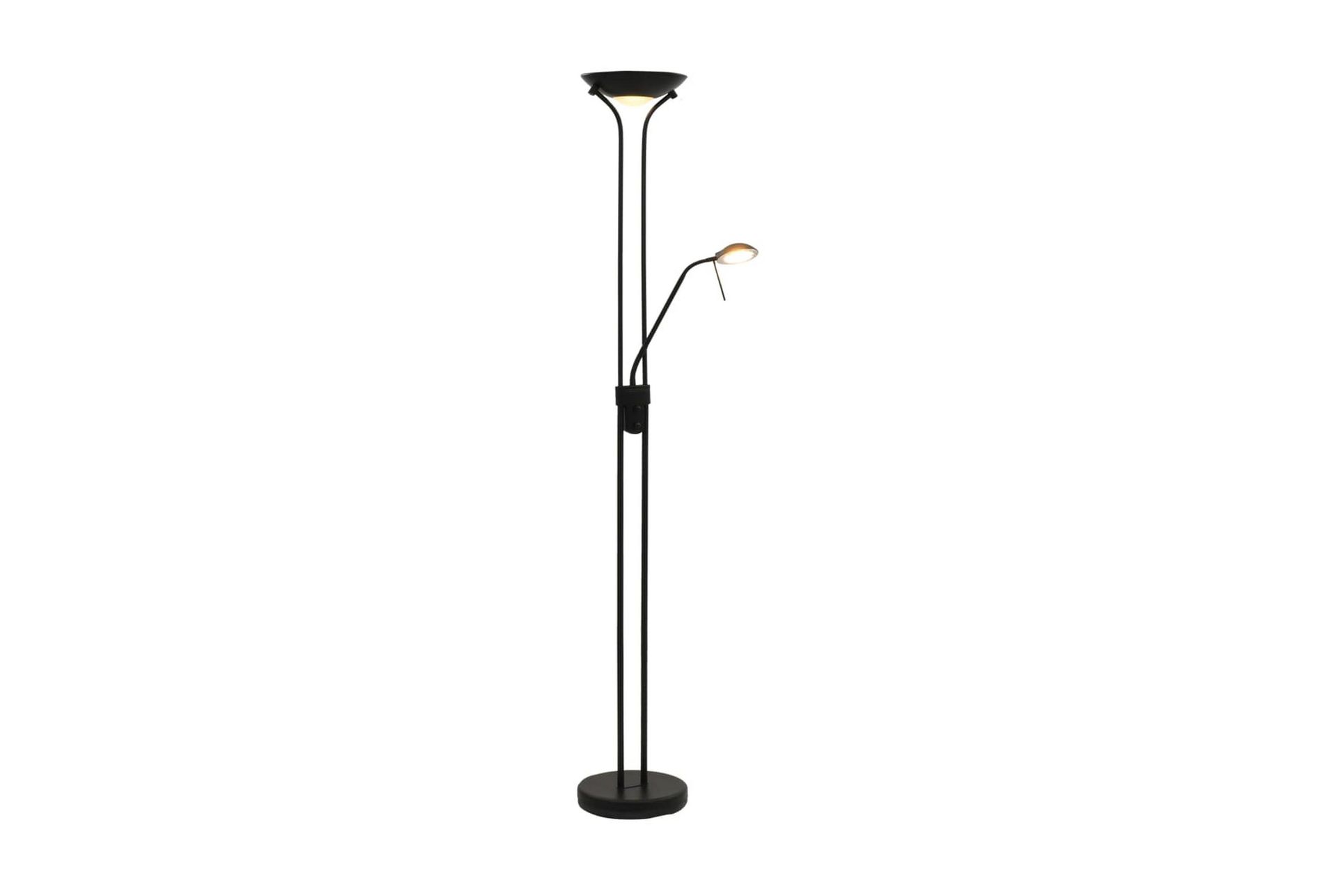 Gulvlampe LED dimbar 23 W - Svart - Belysning - Innendørsbelysning & Lamper - Gulvlampe - Uplight gulvlampe