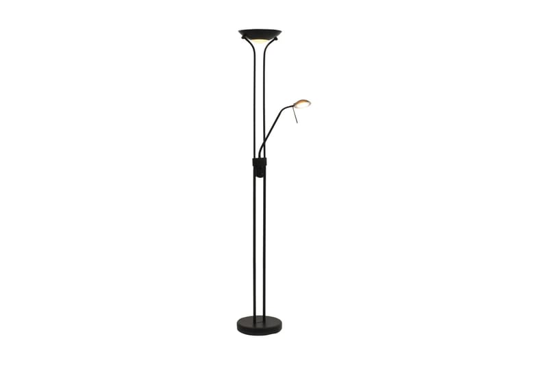 Gulvlampe LED dimbar 23 W - Svart - Belysning - Innendørsbelysning & Lamper - Gulvlampe - Uplight gulvlampe