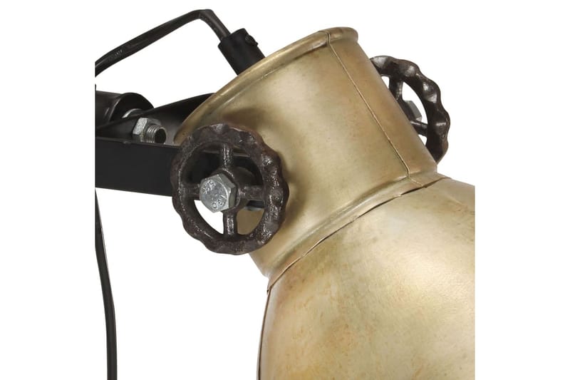 Gulvlampe med 2 lampeskjermer messing E27 støpejern - Gull - Belysning - Innendørsbelysning & Lamper - Gulvlampe