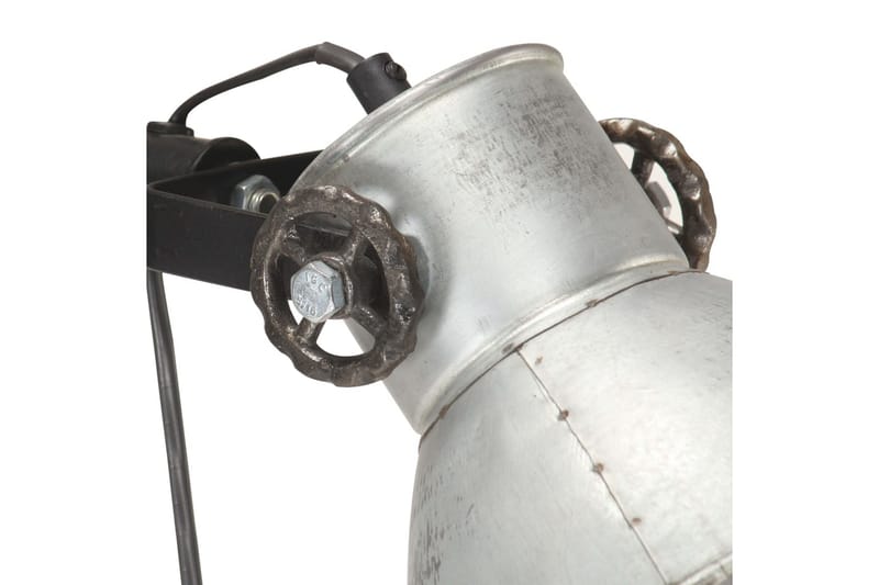 Gulvlampe med 2 lampeskjermer sølv E27 støpejern - Silver - Belysning - Innendørsbelysning & Lamper - Gulvlampe