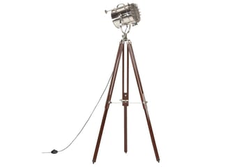 Gulvlampe med stativ heltre mango 180 cm - Belysning - Innendørsbelysning & Lamper - Gulvlampe