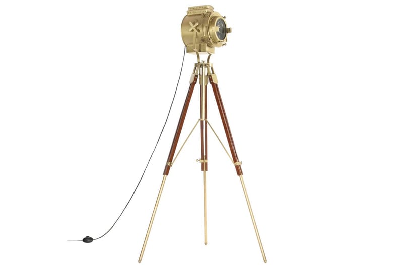 Gulvlampe med stativ heltre mango 193 cm - Belysning - Innendørsbelysning & Lamper - Gulvlampe