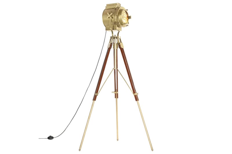 Gulvlampe med stativ heltre mango 193 cm - Belysning - Innendørsbelysning & Lamper - Gulvlampe