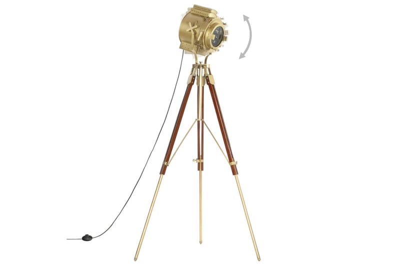 Gulvlampe med stativ heltre mango 193 cm - Belysning - Innendørsbelysning & Lamper - Gulvlampe