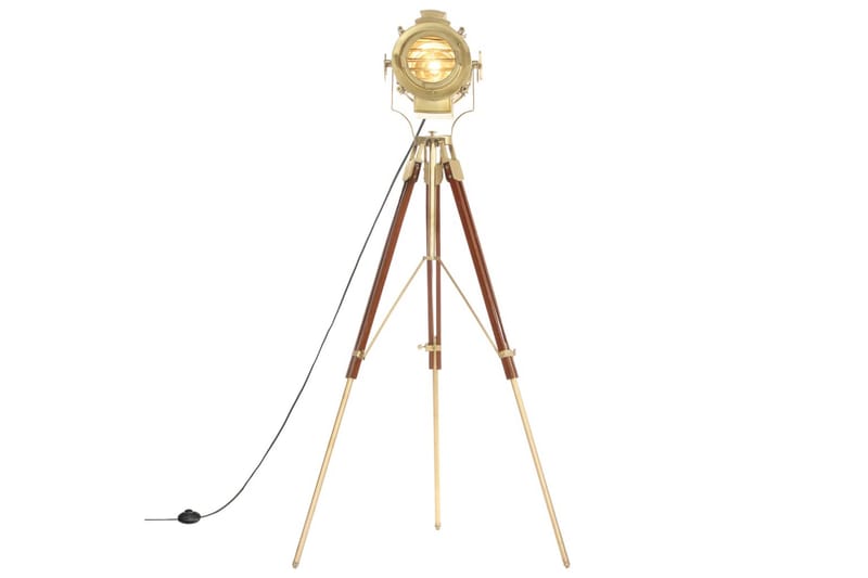 Gulvlampe med stativ heltre mango 193 cm - Belysning - Innendørsbelysning & Lamper - Gulvlampe