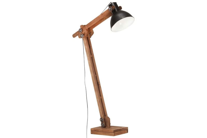 Gulvlampe svart heltre mango E27 - Svart - Belysning - Innendørsbelysning & Lamper - Gulvlampe