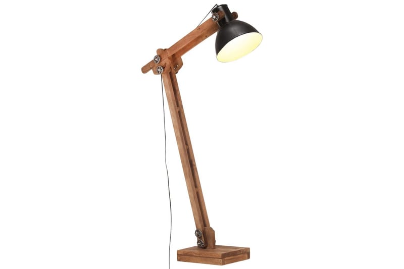 Gulvlampe svart heltre mango E27 - Svart - Soveromslampe - Stuelampe - Gulvlampe