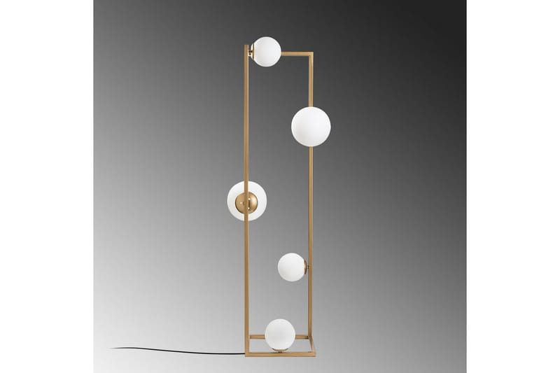 Gulvlampe Hjørne Gull - Gull - Belysning - Innendørsbelysning & Lamper - Soveromslampe