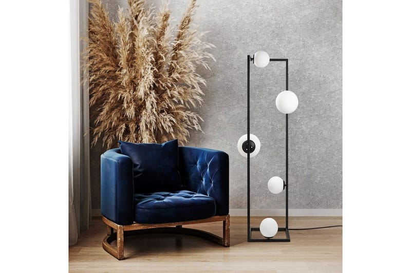 Gulvlampe Hjørne Svart - Svart - Belysning - Innendørsbelysning & Lamper - Soveromslampe
