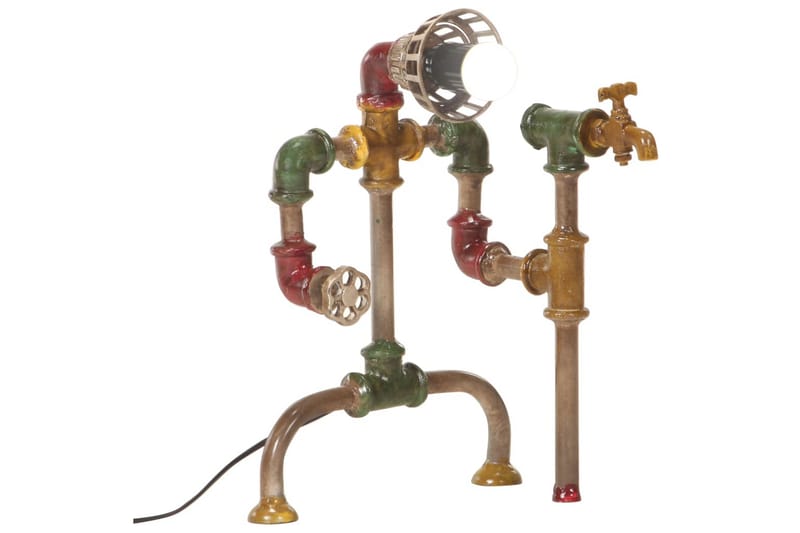 Industriell stående lampe vannrørdesign jern - Flerfarget - Soveromslampe - Stuelampe - Gulvlampe
