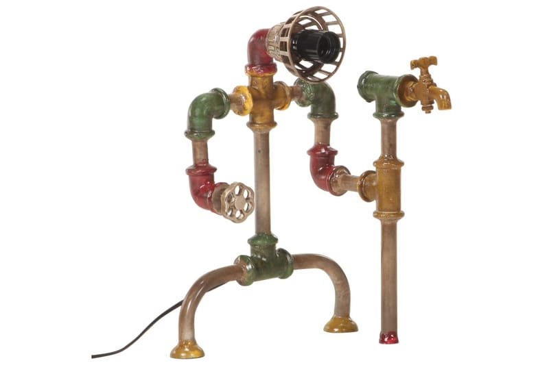 Industriell stående lampe vannrørdesign jern - Flerfarget - Soveromslampe - Stuelampe - Gulvlampe