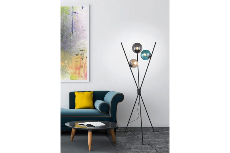 Gulvlampe Lance - Matt svart - Belysning - Innendørsbelysning & Lamper - Soveromslampe