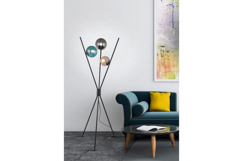 Gulvlampe Lance - Matt svart - Belysning - Innendørsbelysning & Lamper - Soveromslampe