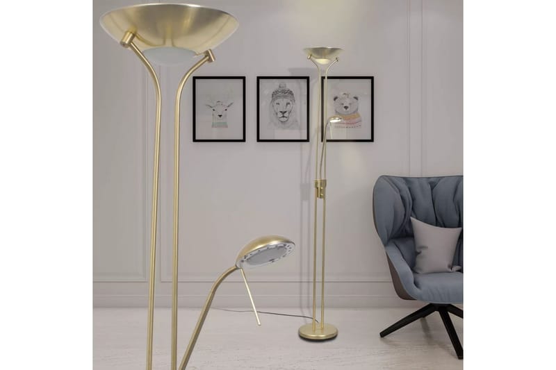 LED Gulvlampe m/dimmer 23 W - Belysning - Innendørsbelysning & Lamper - Gulvlampe - Uplight gulvlampe