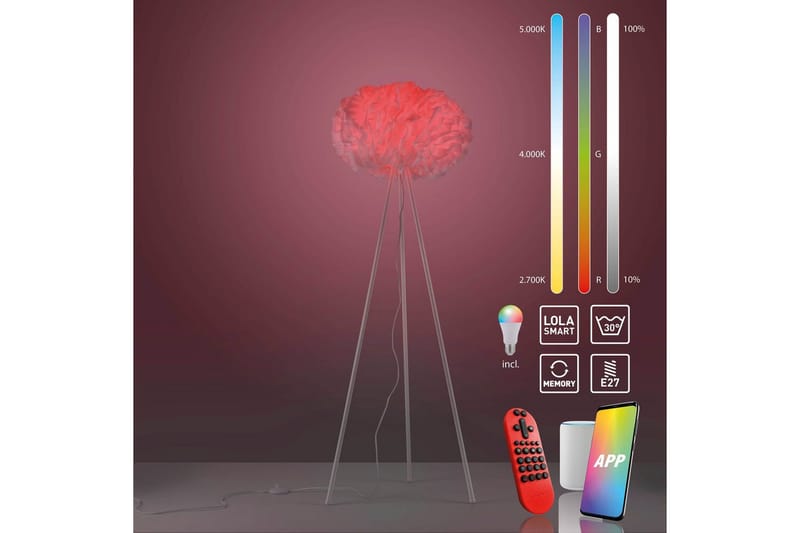 Gulvlampe Lolasmart Naomi - 47x140x47 cm - Belysning - Innendørsbelysning & Lamper - Soveromslampe
