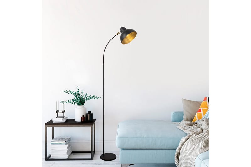 Gulvlampe Masatsune Svart / Antikk - Svart / Antikk - Belysning - Innendørsbelysning & Lamper - Soveromslampe
