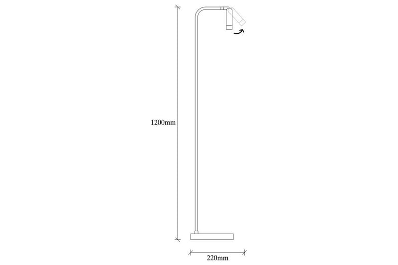 Gulvlampe Matsuchi svart - Svart - Belysning - Innendørsbelysning & Lamper - Soveromslampe