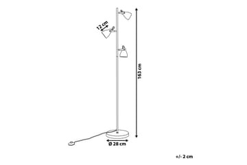 Mistago Gulvlampe 163 cm - Grå - Belysning - Innendørsbelysning & Lamper - Gulvlampe - Trearmet gulvlampe